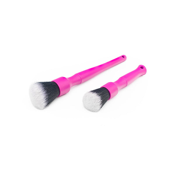 Detail Factory Synthetic Brush Pink Short and Long Handle 2 Pack