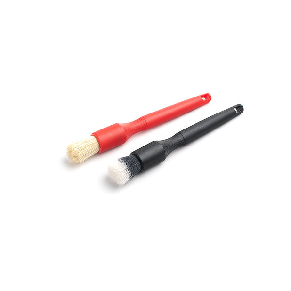 Detail Factory Crevice Mini Synthetic and Boar Hair Detailing Brush Combo Pack Red and Black