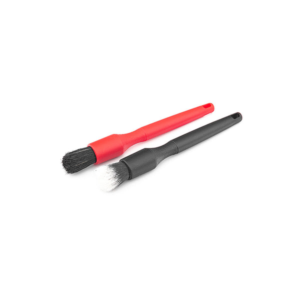 Detail Factory Crevice Mini Synthetic and Boar Hair Detailing Brush Combo Pack Red and Black