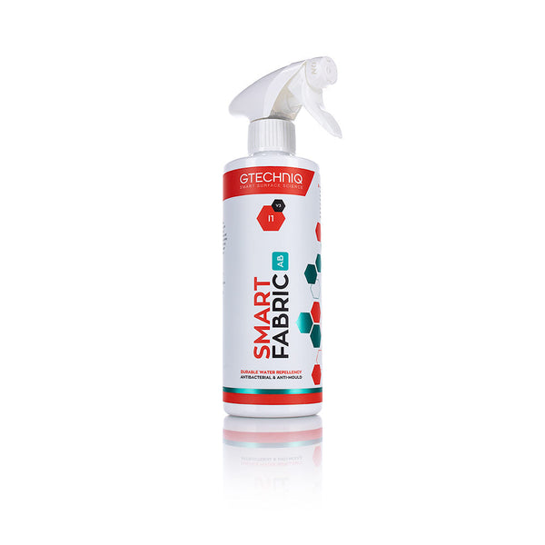 A 500ml spray bottle of Smart Fabric I1 V2 AB fabric spray from Gtechniq